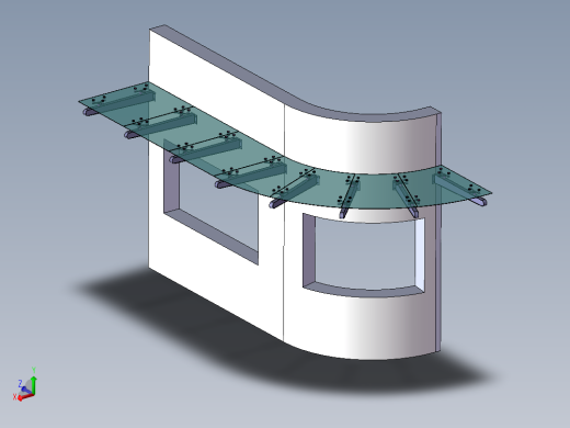 带驳接爪的玻璃雨棚