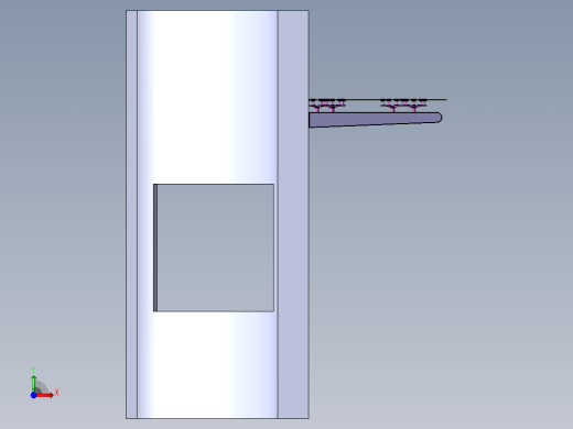 带驳接爪的玻璃雨棚前视缩略图