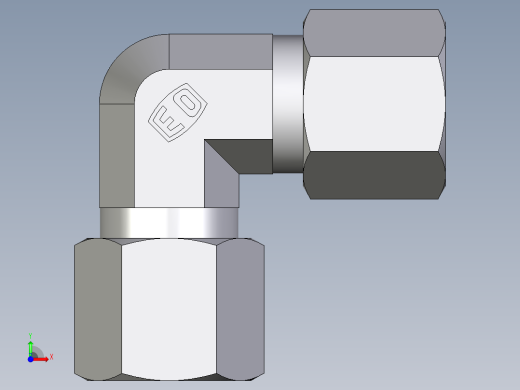 卡套式工业通用硬管接头EO_Union_elbow_W08ZS71前视缩略图
