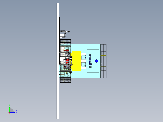 汽车门板冲压自动生产线三维模型设计左视缩略图