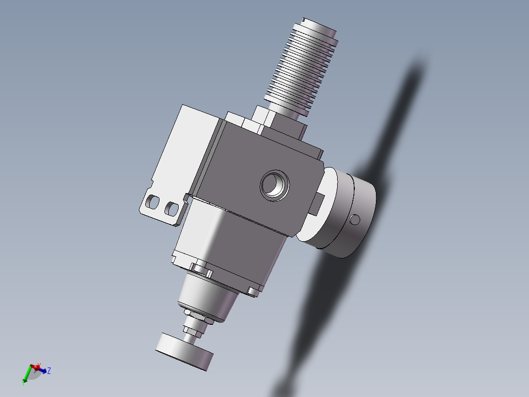 精密调压阀RP2000-8-08-G49PBE（带固定座）（带压力表）主视图