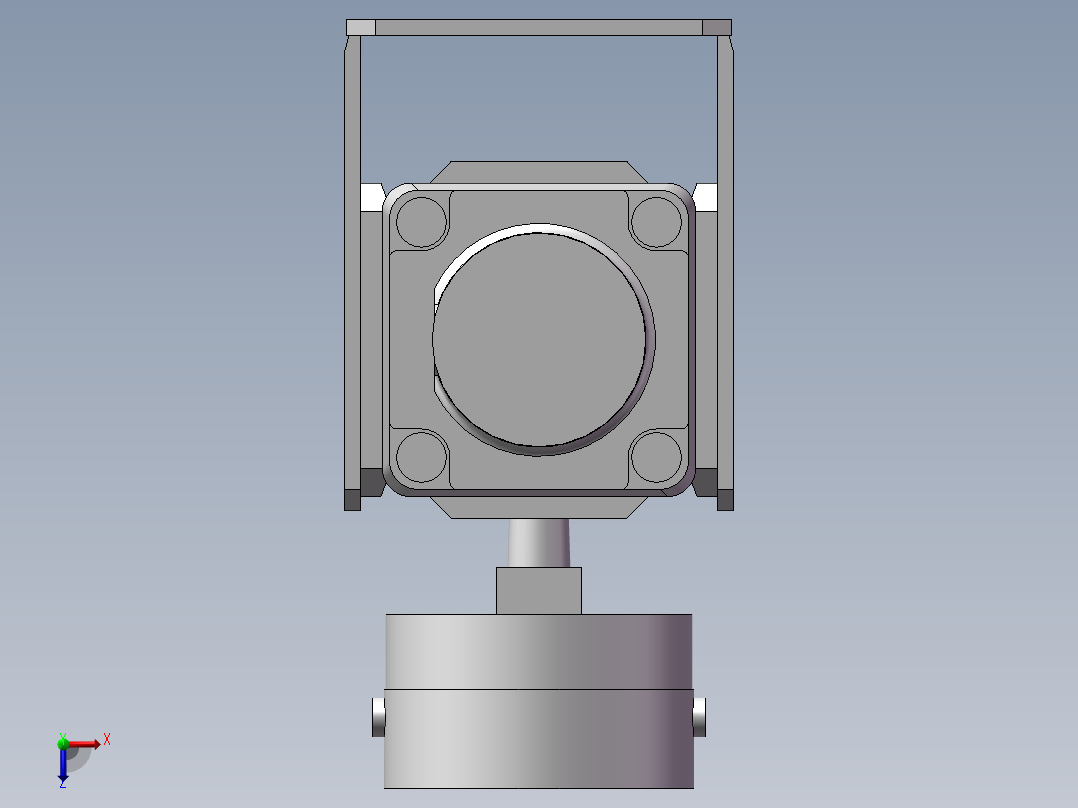 精密调压阀RP2000-8-08-G49PBE（带固定座）（带压力表）俯视图