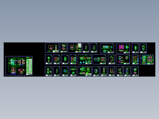 生产线翻转机构CAD图纸