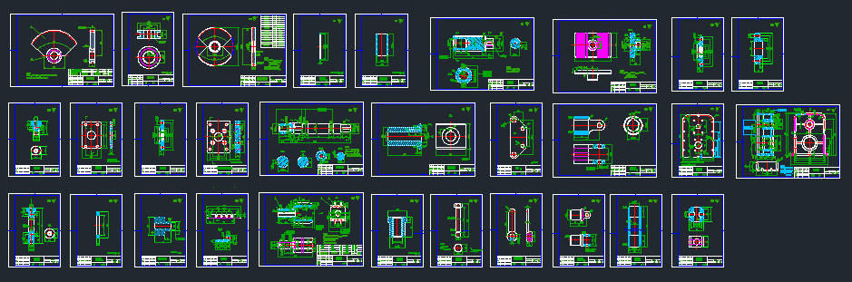 生产线翻转机构CAD图纸