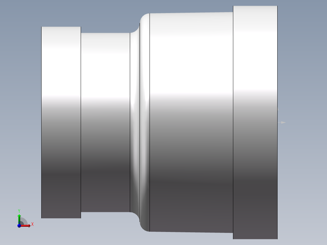 管箍-异径有边 DN32-DN25前视图