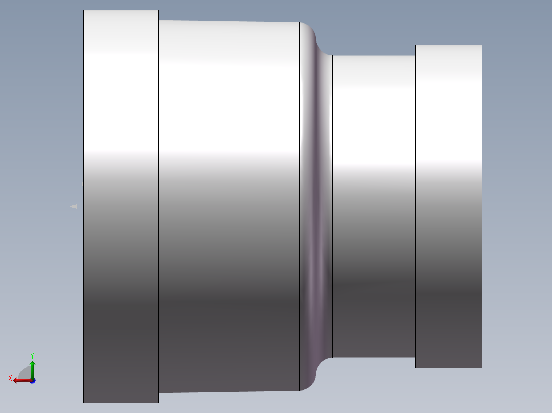 管箍-异径有边 DN32-DN25后视图