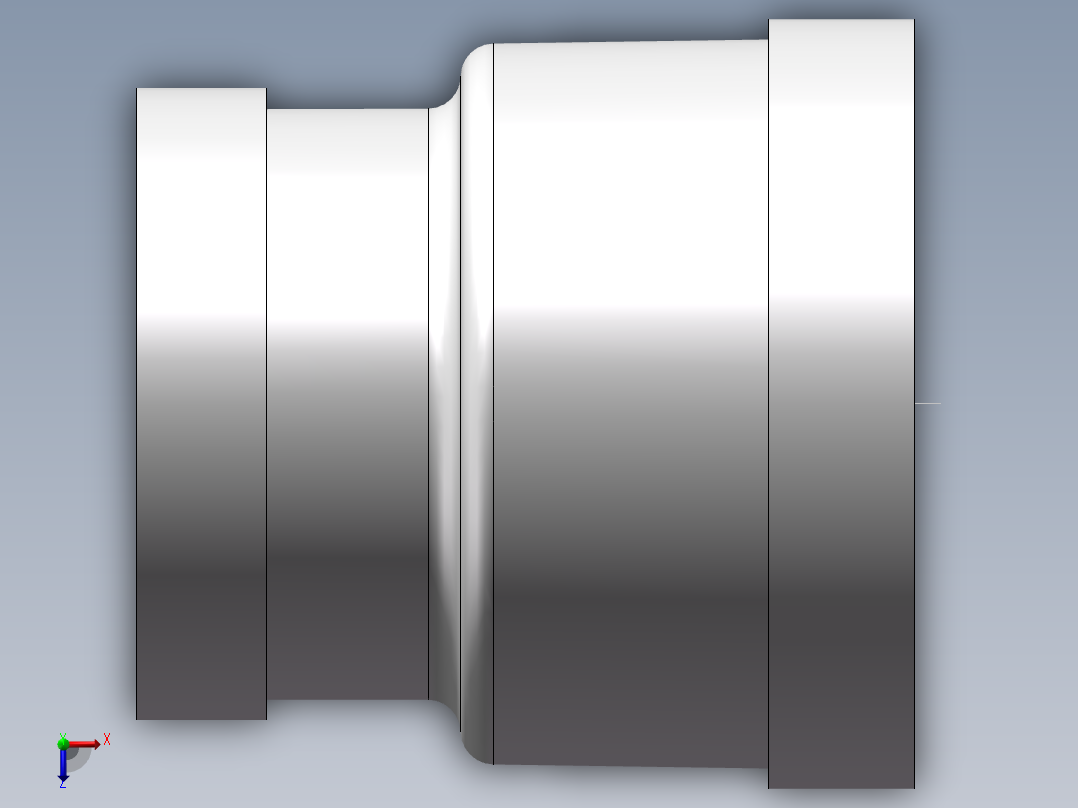 管箍-异径有边 DN32-DN25俯视图