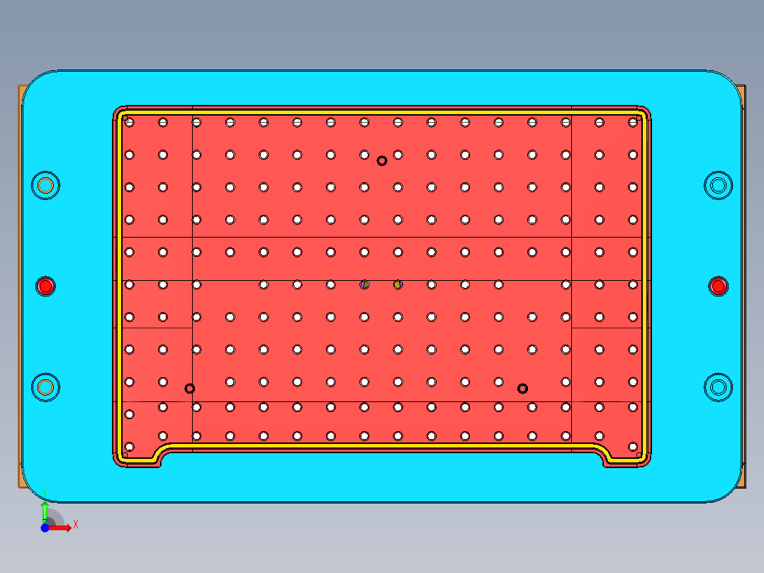 N500-T0P-笔记本CNC工装夹具三维模型CNC4前视图