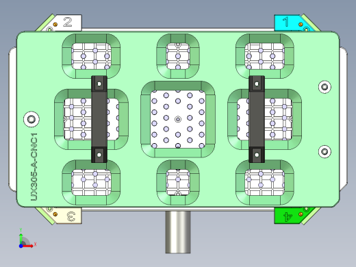 UX305-A-笔记本CNC工装夹具三维模型CNC1前视缩略图