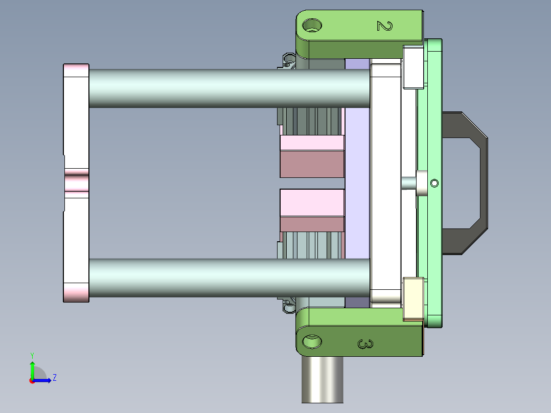 UX305-A-笔记本CNC工装夹具三维模型CNC1左视图