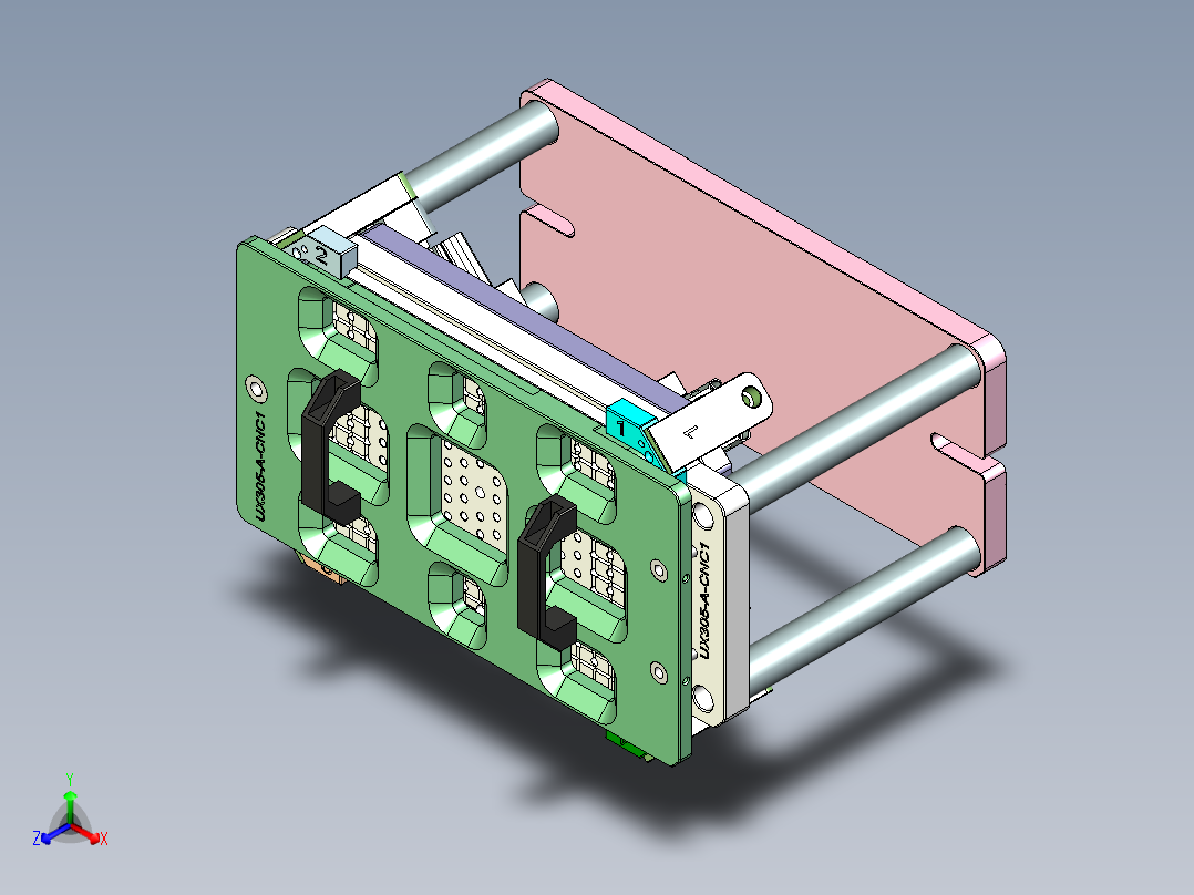 UX305-A-笔记本CNC工装夹具三维模型CNC1正等轴测图