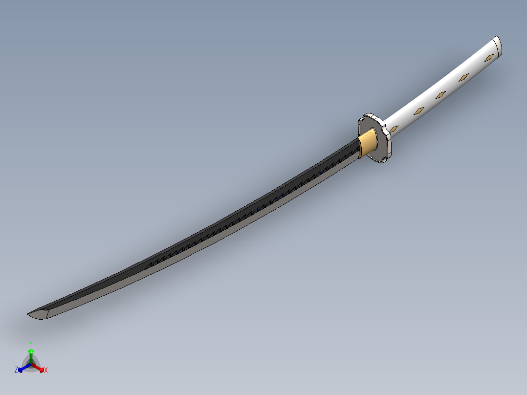 剑、宝剑(34)正等轴测图