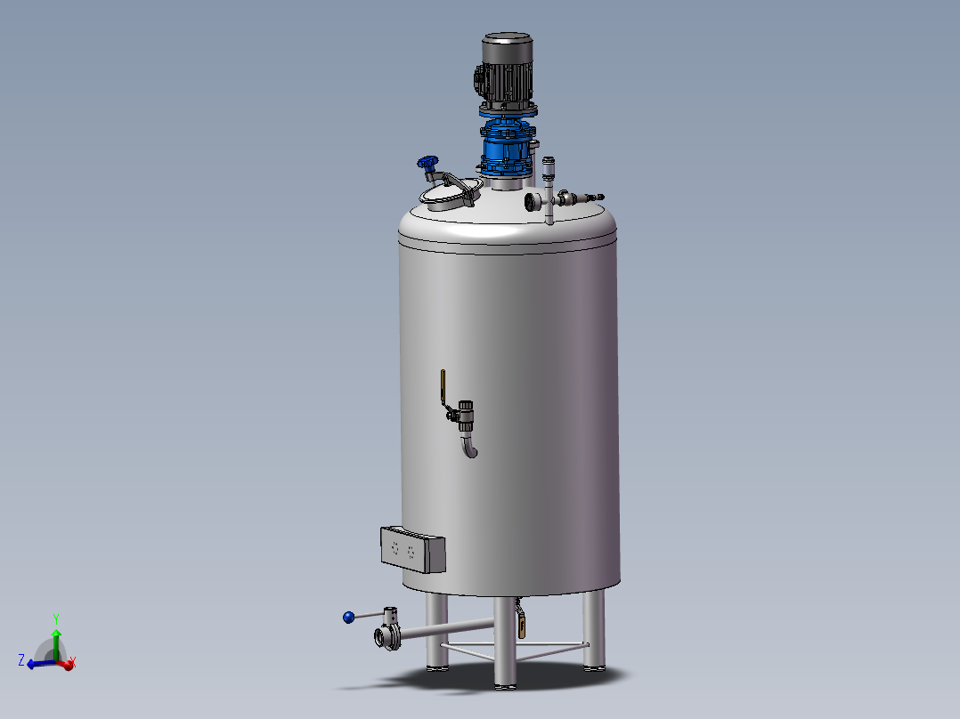 糖浆桶100l主视图