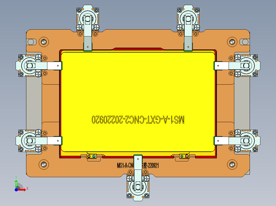 MS1-A-笔记本CNC工装夹具三维模型CNC3内腔结构-220921前视图