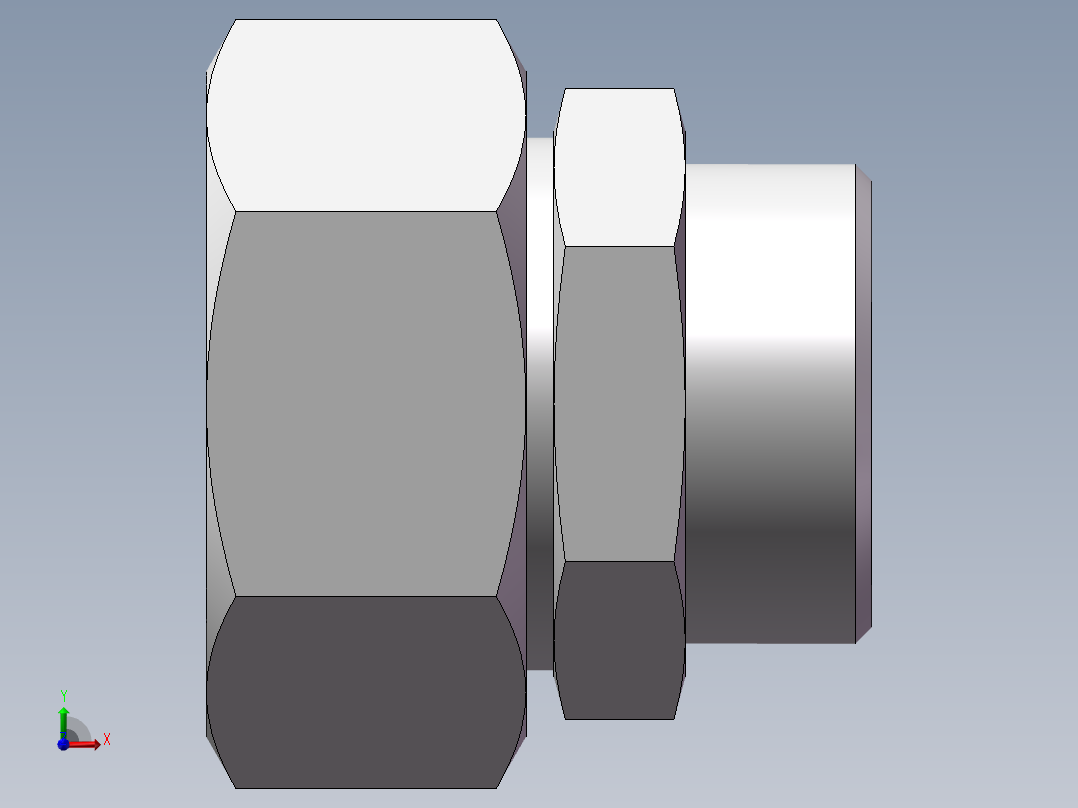 直通变径接头、2C-36-45前视图
