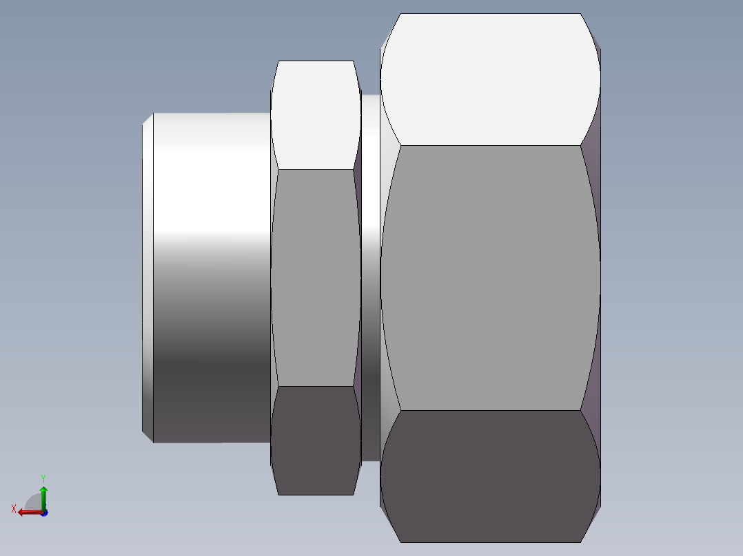 直通变径接头、2C-36-45后视图