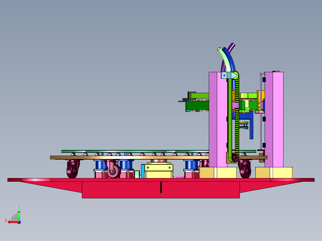 蛋糕彩色膏状辅料自动挤绘裱花机后视图