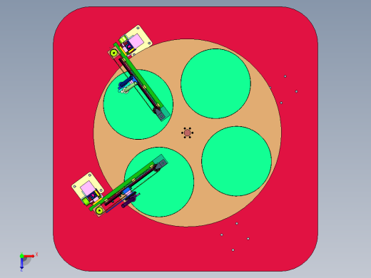 蛋糕彩色膏状辅料自动挤绘裱花机俯视缩略图