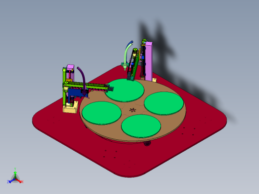蛋糕彩色膏状辅料自动挤绘裱花机正等轴测缩略图