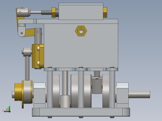两缸单阀蒸汽机two-cylinder-single-valve-模型格式为 sw后视缩略图