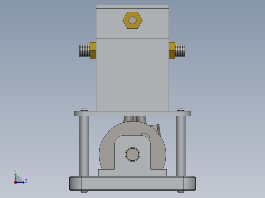 两缸单阀蒸汽机two-cylinder-single-valve-模型格式为 sw左视缩略图