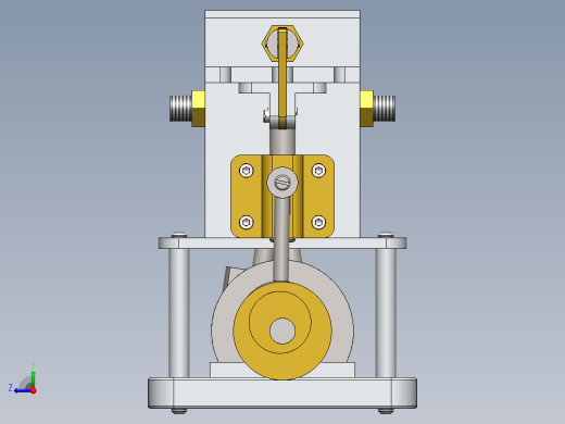 两缸单阀蒸汽机two-cylinder-single-valve-模型格式为 sw右视缩略图