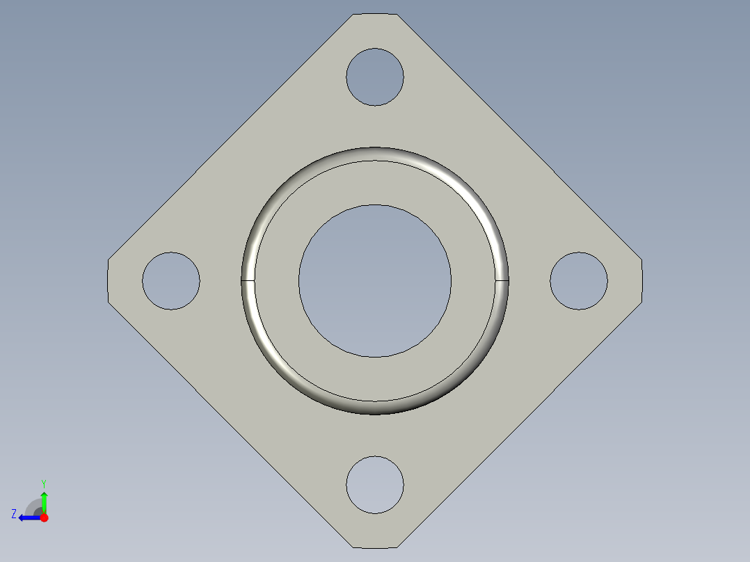 法兰直线轴承LHFSD12右视图
