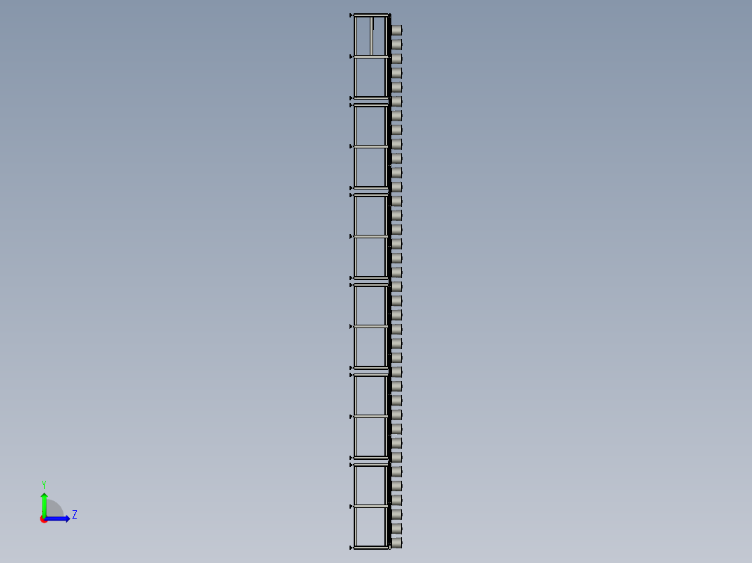 PVC型材皮带组件左视图