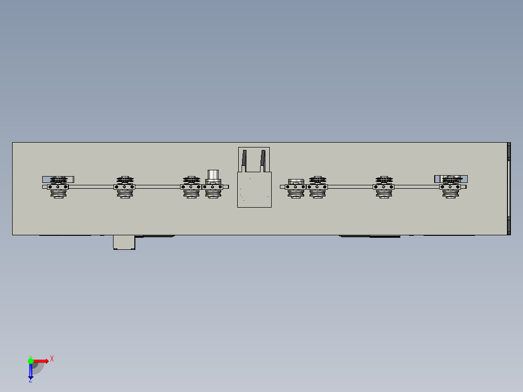 胶管裁切机导向机构以及胶管裁切机俯视图