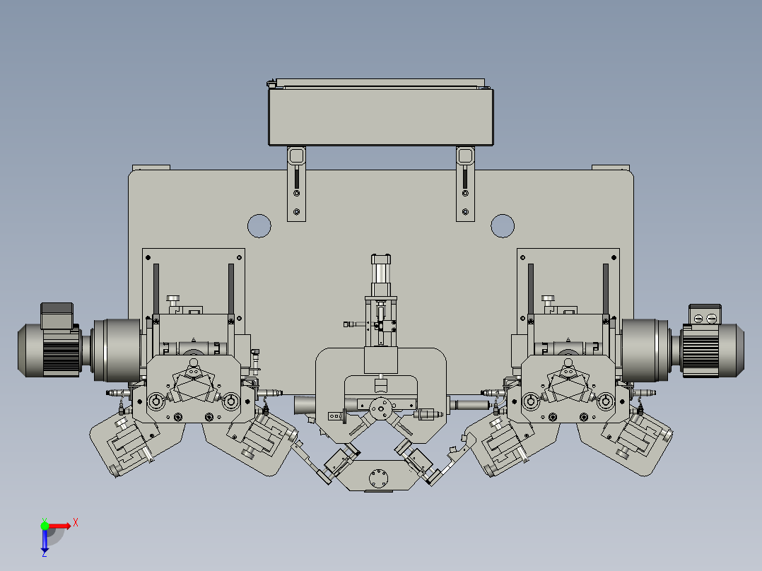 电机转子焊接及检查设备俯视图