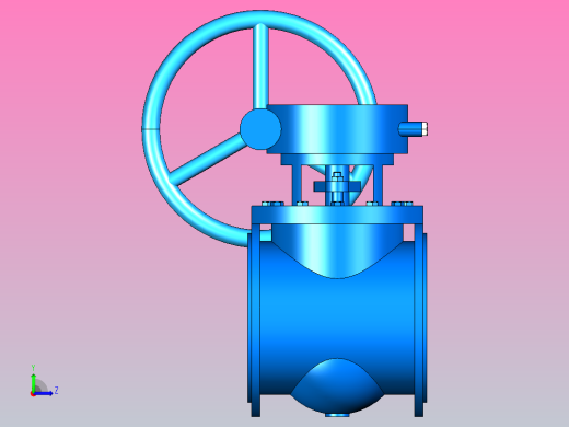 1.6MPa 上装偏心半球阀[450]左视缩略图