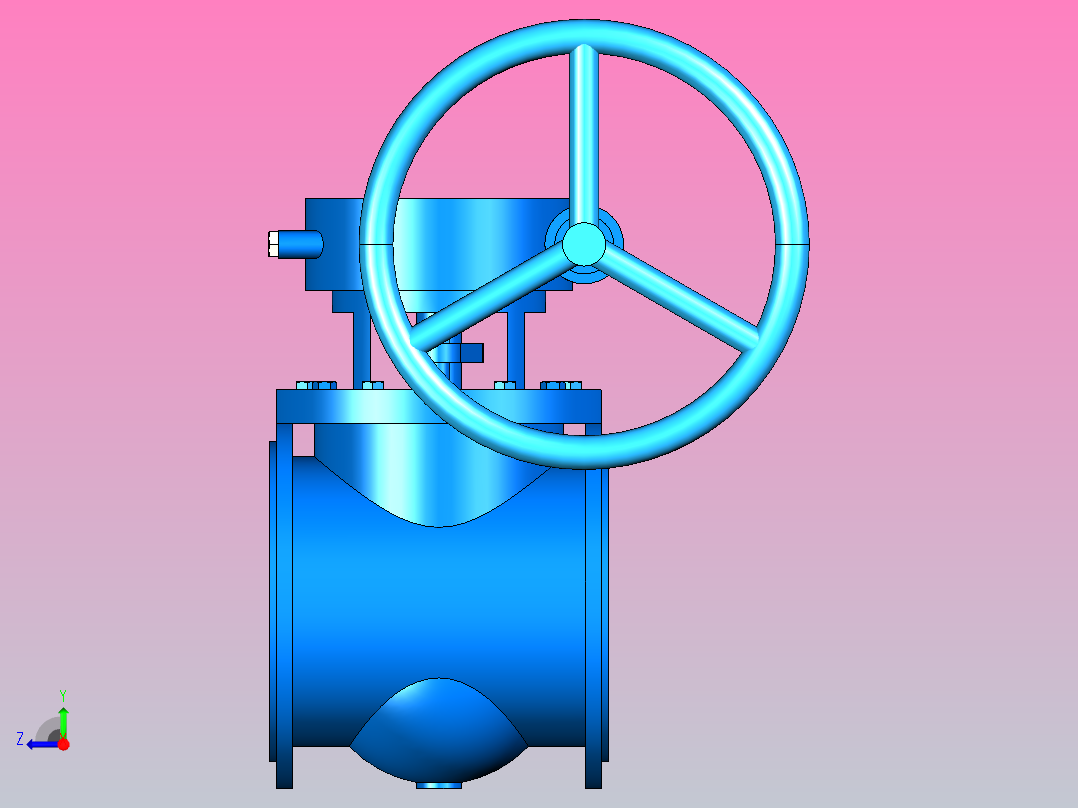 1.6MPa 上装偏心半球阀[450]右视图