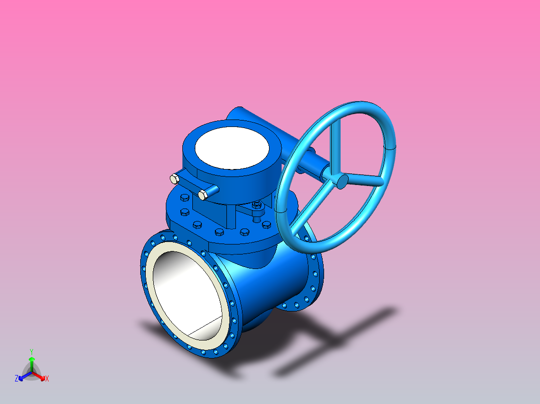 1.6MPa 上装偏心半球阀[450]正等轴测图