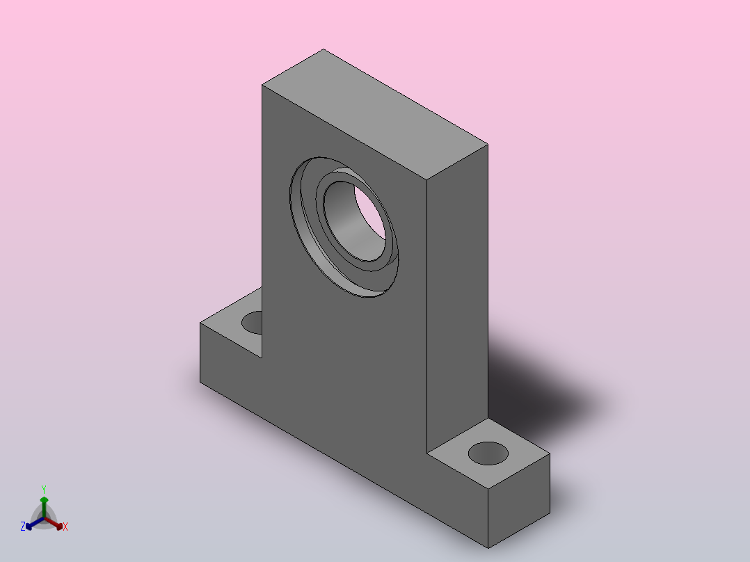 T型高度指定型轴承座组件_BTD-6901-2Z-40-A正等轴测图