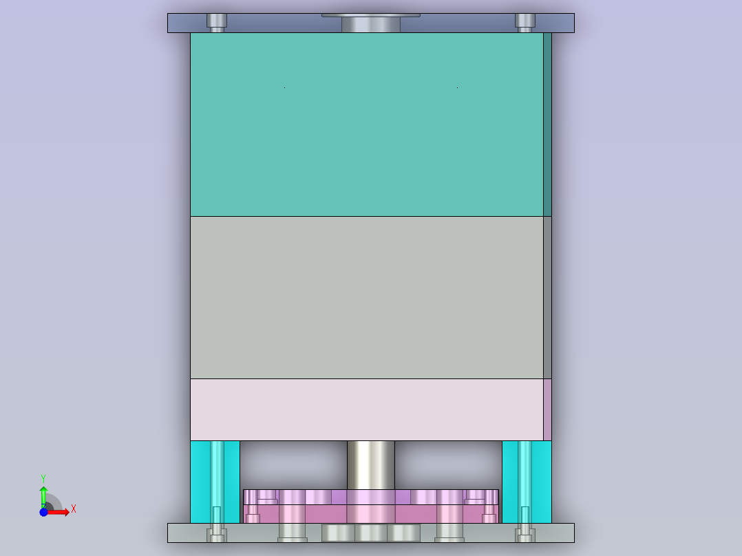 塑料高凳子模具设计前视图