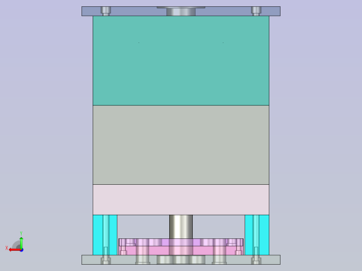塑料高凳子模具设计后视缩略图