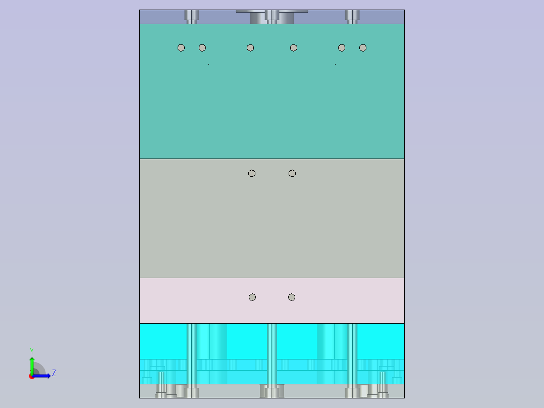 塑料高凳子模具设计左视图