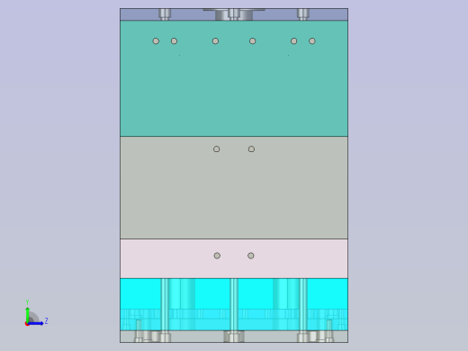 塑料高凳子模具设计左视缩略图