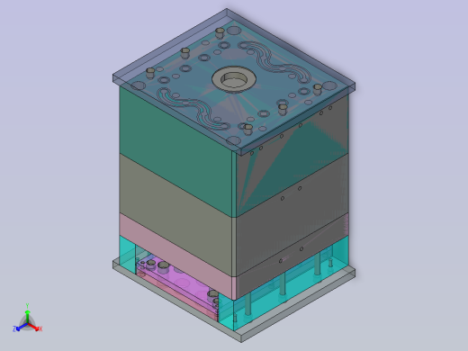 塑料高凳子模具设计正等轴测缩略图