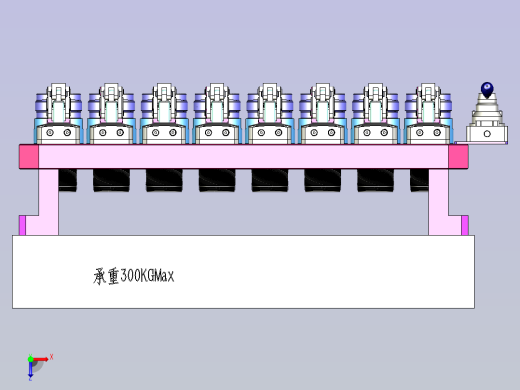 阀体OP20加工中心夹具俯视缩略图