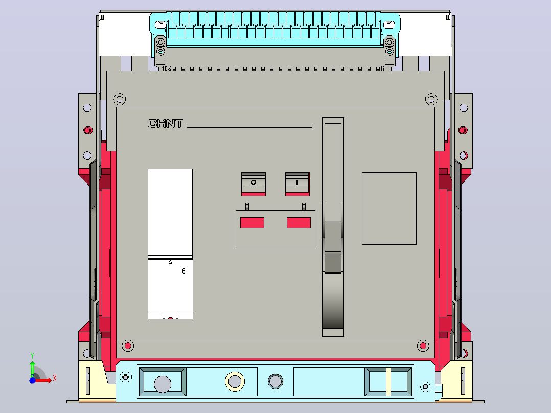 NA1-3200X-2000～2500 3P抽屉万能式断路器三维模型202202前视图