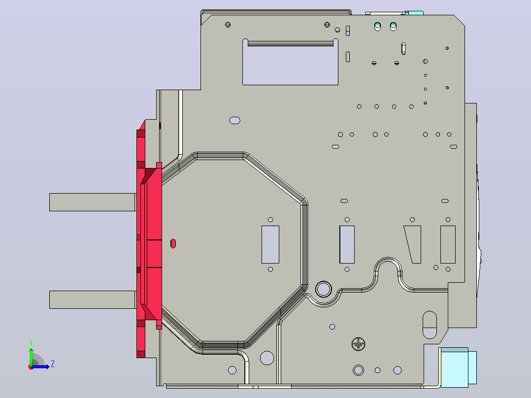 NA1-3200X-2000～2500 3P抽屉万能式断路器三维模型202202左视图