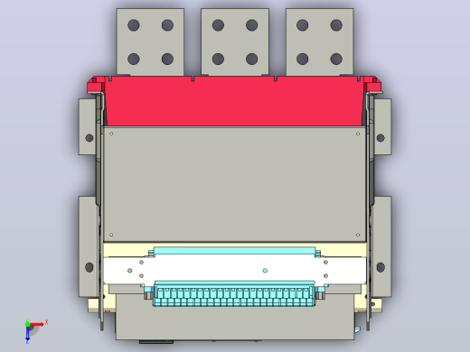 NA1-3200X-2000～2500 3P抽屉万能式断路器三维模型202202俯视缩略图
