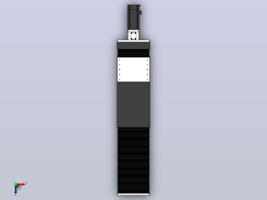 DMSF135-TCR风琴罩丝杆模组直线模组（直连带电机座)[DMSF135-L05S500-DT400-A2U-TCR-P5]俯视缩略图
