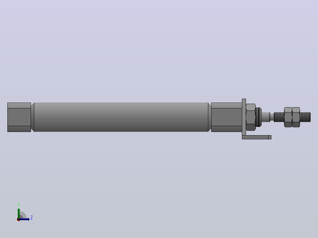 双作用气缸（QCJ2系列）[QCJ2B-10-50-R-CJ-L10]左视图