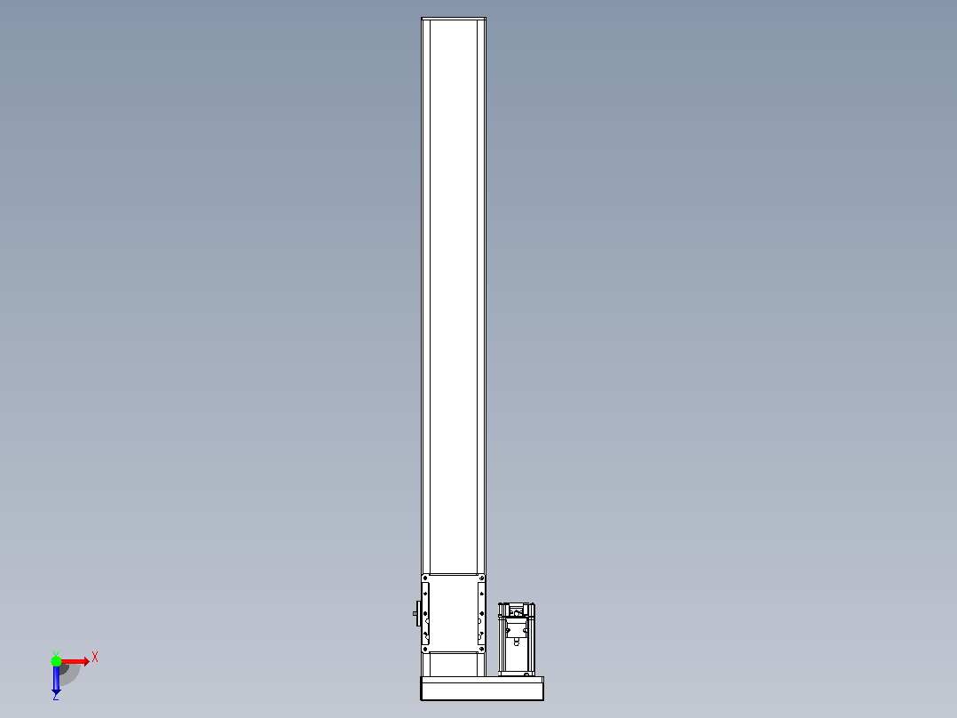 滚珠丝杠直线轴带导轨全封闭TPA-HCR-105D-1610C-L850-MR-C-P40-N3俯视图