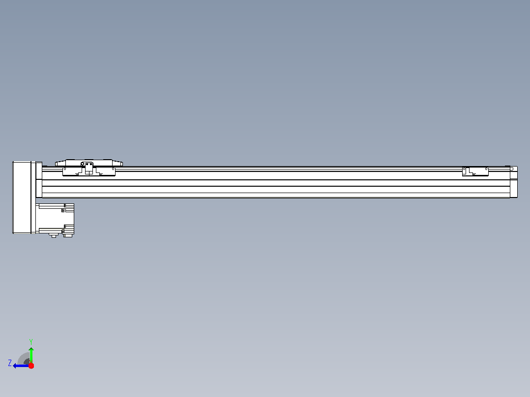 滚珠丝杠直线轴内置导轨TPA-GCR-80-1610C-L750-MP-M20-N3右视图