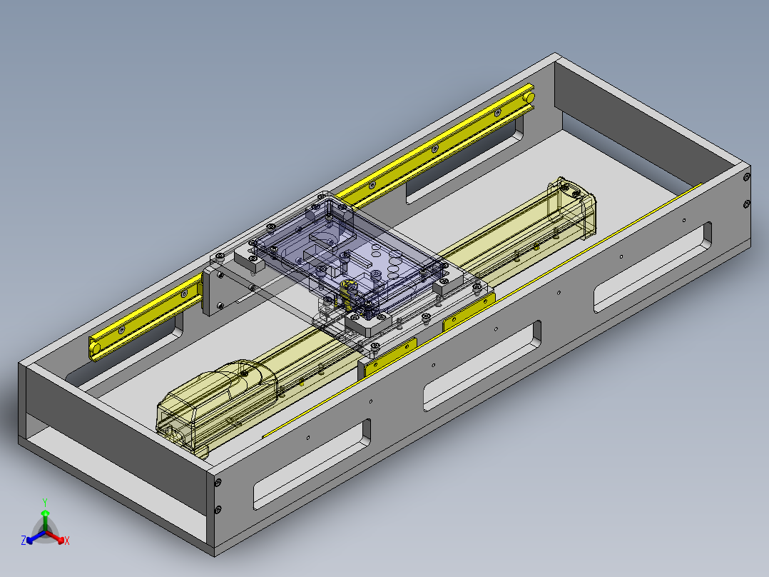 多点位置滑动组件正等轴测图