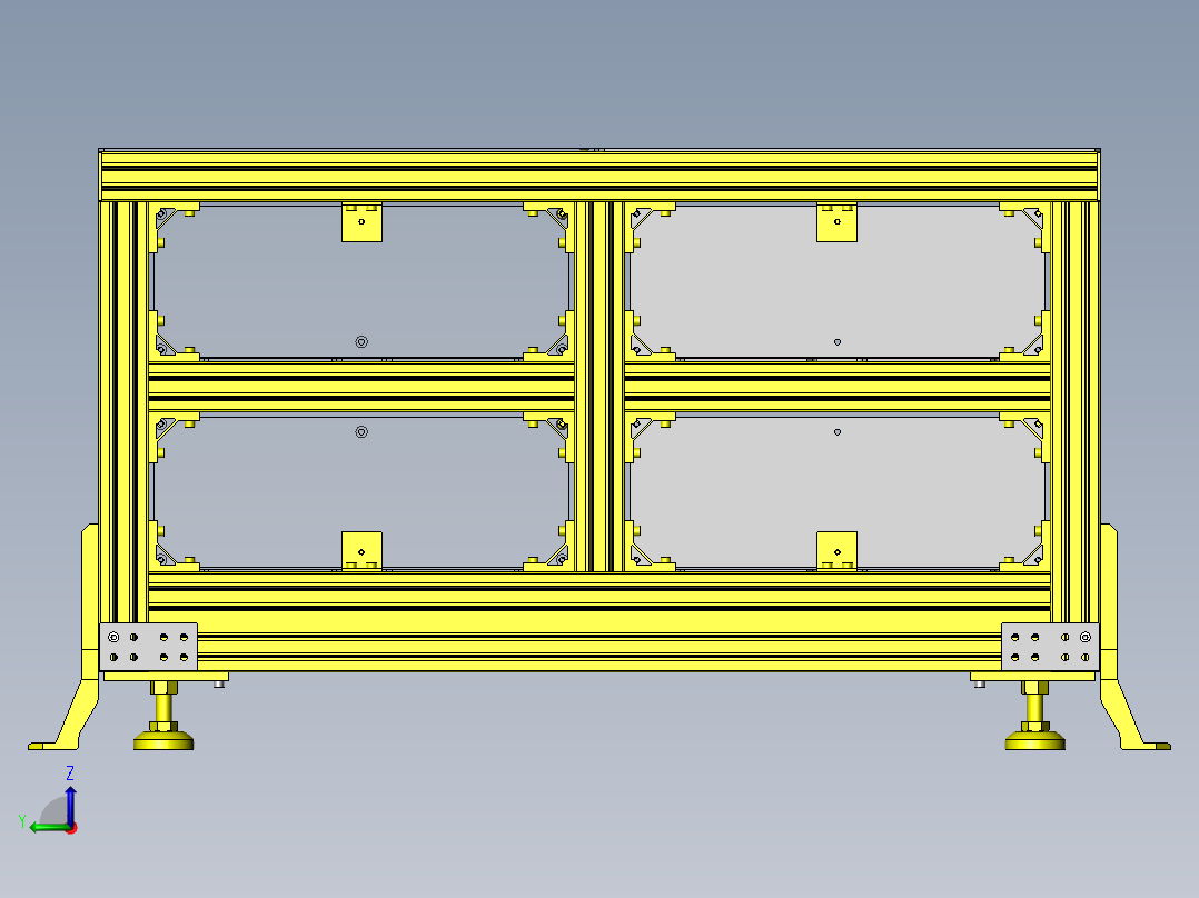 铝框踏台左视图