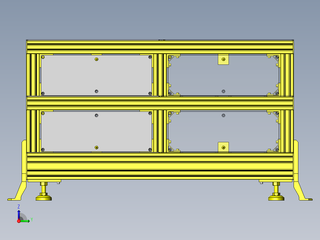 铝框踏台右视图